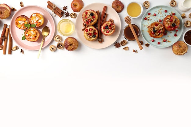 Zestaw przygotowanych potraw na stole